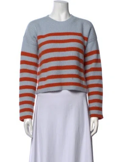 Pre-owned La Ligne Cashmere Striped Sweater In Blue