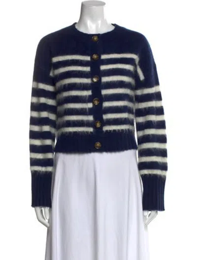 Pre-owned La Ligne Cashmere Striped Sweater In Blue