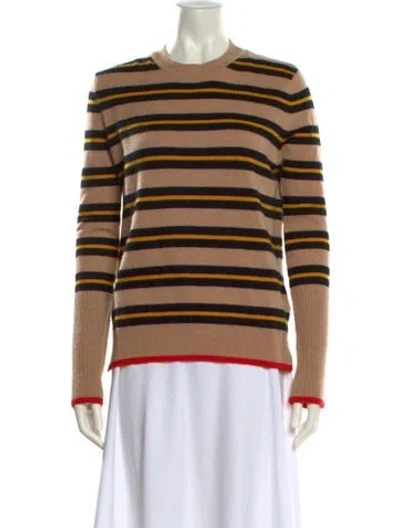 Pre-owned La Ligne Cashmere Striped Sweater In Brown