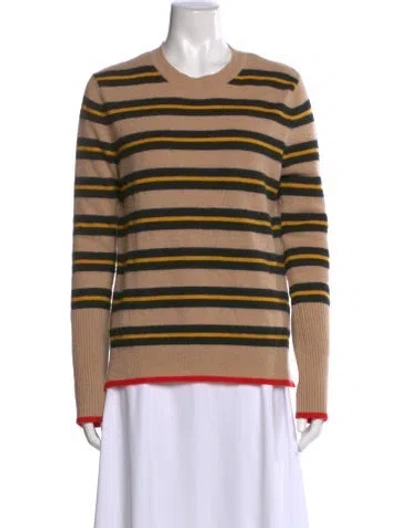 Pre-owned La Ligne Cashmere Striped Sweater In Brown