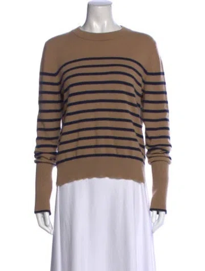 Pre-owned La Ligne Cashmere Striped Sweater In Brown