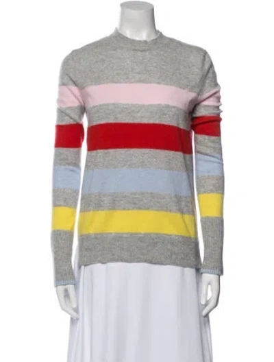 Pre-owned La Ligne Cashmere Striped Sweater In Gray