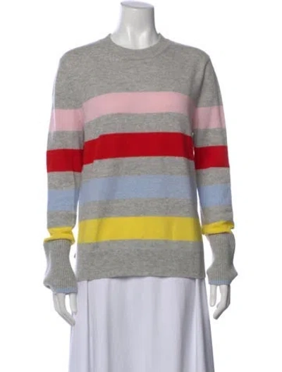 Pre-owned La Ligne Cashmere Striped Sweater In Gray
