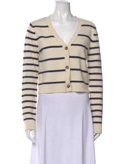 Pre-owned La Ligne Cashmere Striped Sweater In Neutral