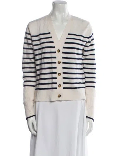 Pre-owned La Ligne Cashmere Striped Sweater In Neutral