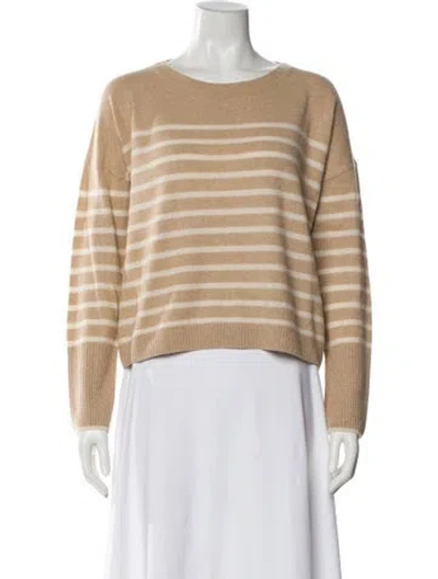 Pre-owned La Ligne Cashmere Striped Sweater In Neutral