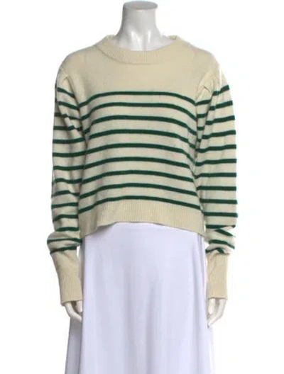 Pre-owned La Ligne Cashmere Striped Sweater In Neutral
