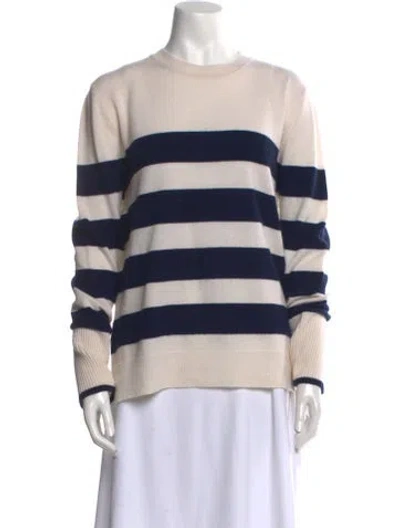 Pre-owned La Ligne Cashmere Striped Sweater In Neutral