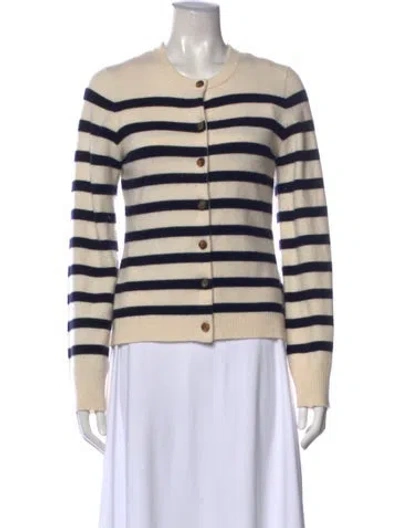 Pre-owned La Ligne Cashmere Striped Sweater In Neutral