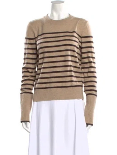 Pre-owned La Ligne Cashmere Striped Sweater In Neutral