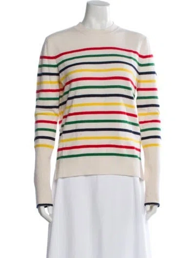Pre-owned La Ligne Cashmere Striped Sweater In Neutral