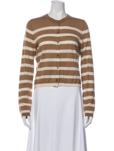 Pre-owned La Ligne Cashmere Striped Sweater In Neutral