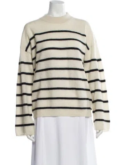 Pre-owned La Ligne Cashmere Striped Sweater In Neutral