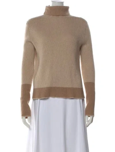 Pre-owned La Ligne Cashmere Striped Sweater In Neutral