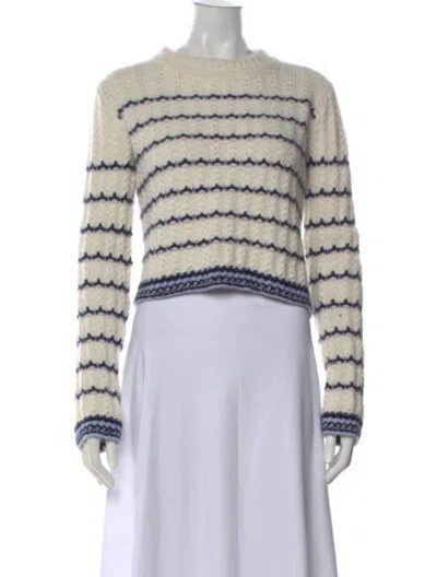 Pre-owned La Ligne Cashmere Striped Sweater In Neutral