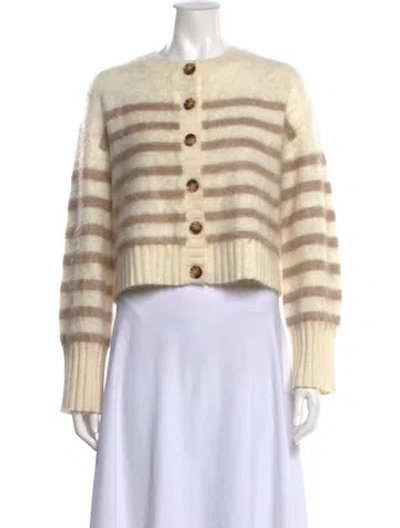 Pre-owned La Ligne Cashmere Striped Sweater In Neutral