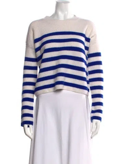 Pre-owned La Ligne Cashmere Striped Sweater In Neutral