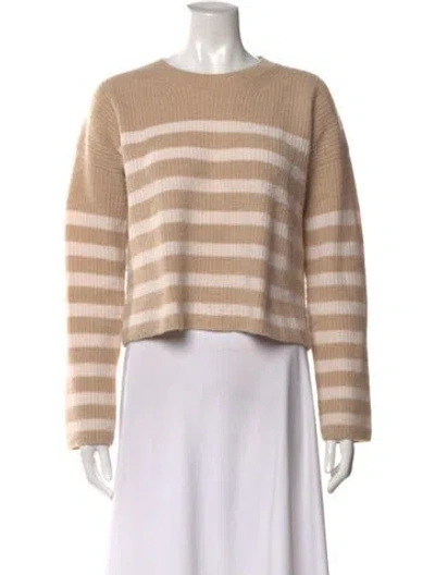 Pre-owned La Ligne Cashmere Striped Sweater In Neutral