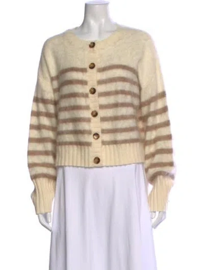 Pre-owned La Ligne Cashmere Striped Sweater In Neutral