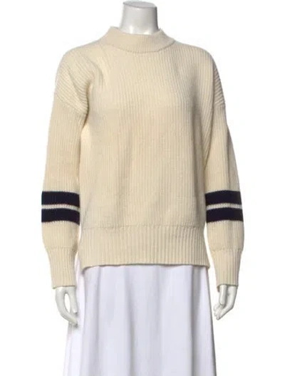 Pre-owned La Ligne Cashmere Striped Sweater In Neutral