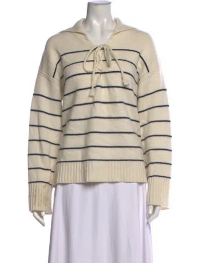 Pre-owned La Ligne Cashmere Striped Sweater In Neutral