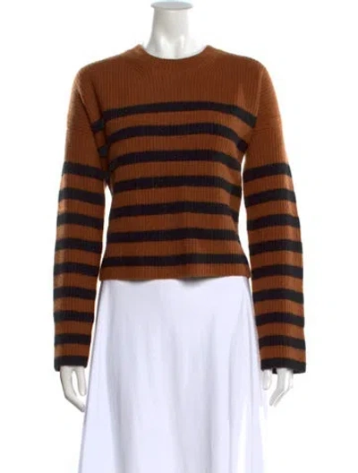 Pre-owned La Ligne Cashmere Striped Sweater In Neutral