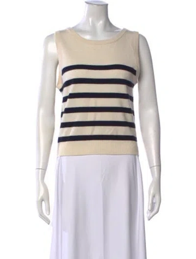 Pre-owned La Ligne Cashmere Striped Sweater In Neutral