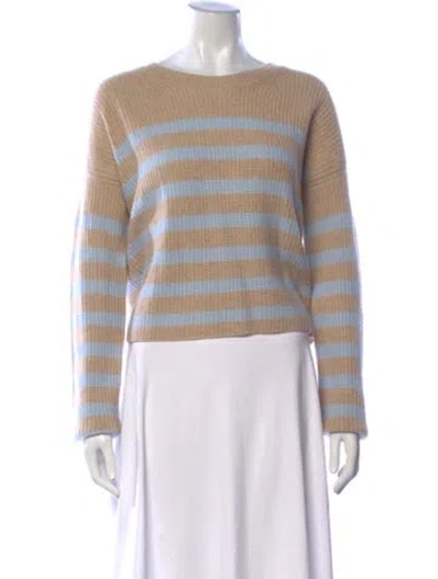 Pre-owned La Ligne Cashmere Striped Sweater In Neutral