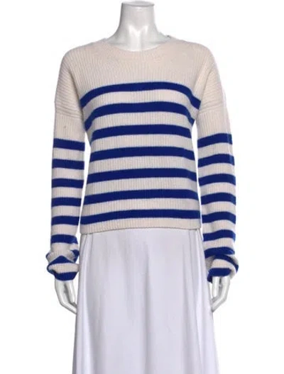 Pre-owned La Ligne Cashmere Striped Sweater In Neutrals