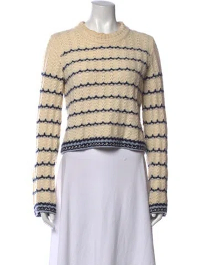Pre-owned La Ligne Cashmere Striped Sweater In Neutrals