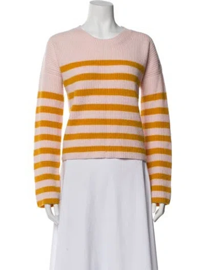 Pre-owned La Ligne Cashmere Striped Sweater In Pink