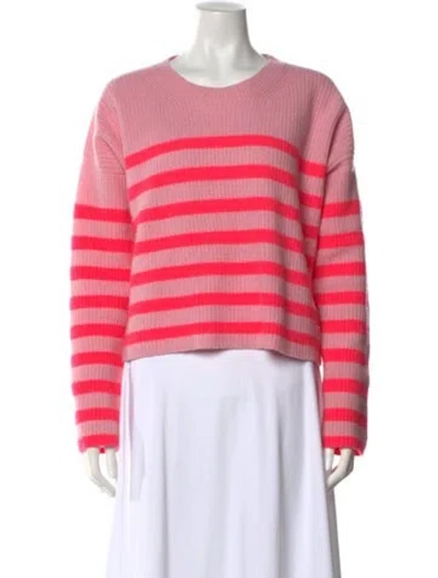 Pre-owned La Ligne Cashmere Striped Sweater In Pink
