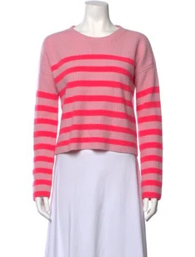 Pre-owned La Ligne Cashmere Striped Sweater In Pink