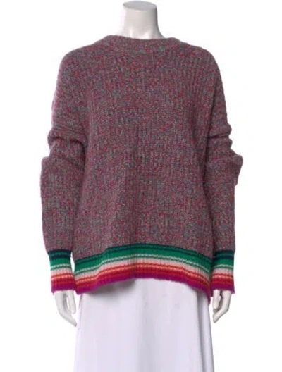 Pre-owned La Ligne Cashmere Striped Sweater In Purple