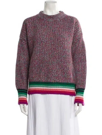 Pre-owned La Ligne Cashmere Striped Sweater In Purple