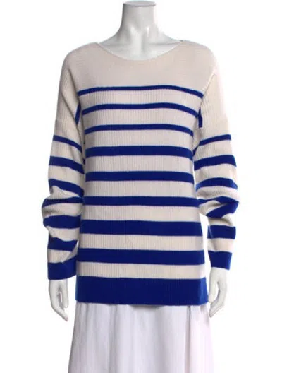 Pre-owned La Ligne Cashmere Striped Sweater W/ Tags In White