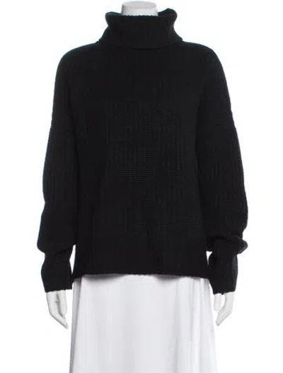 Pre-owned La Ligne Cashmere Turtleneck Sweater In Black