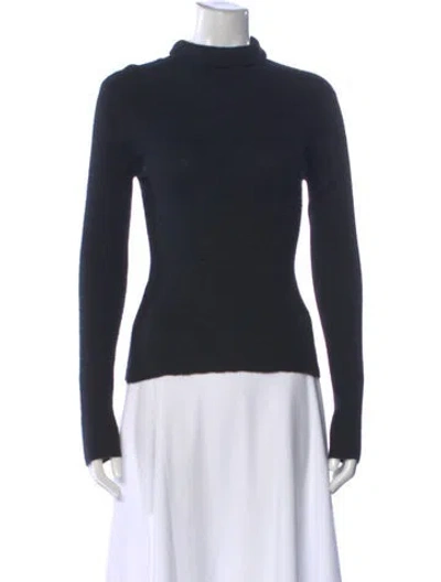 Pre-owned La Ligne Cashmere Turtleneck Sweater In Black