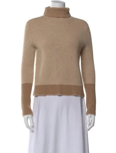 Pre-owned La Ligne Cashmere Turtleneck Sweater In Neutral