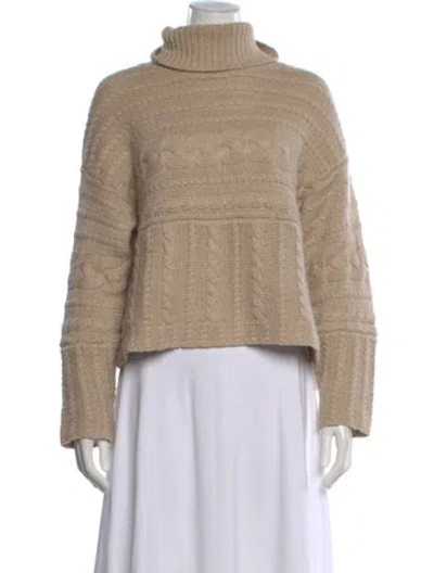 Pre-owned La Ligne Cashmere Turtleneck Sweater In Neutral