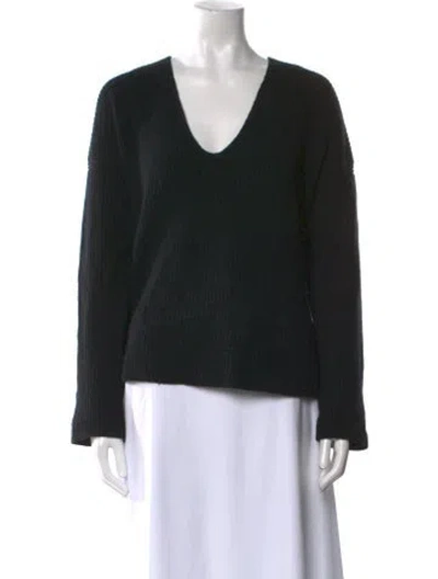 Pre-owned La Ligne Cashmere V-neck Sweater In Black