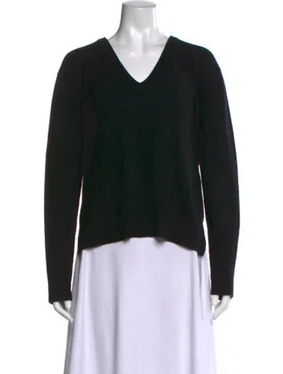 Pre-owned La Ligne Cashmere V-neck Sweater In Black