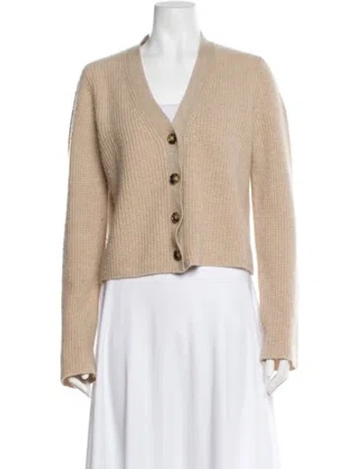 Pre-owned La Ligne Cashmere V-neck Sweater In Neutral
