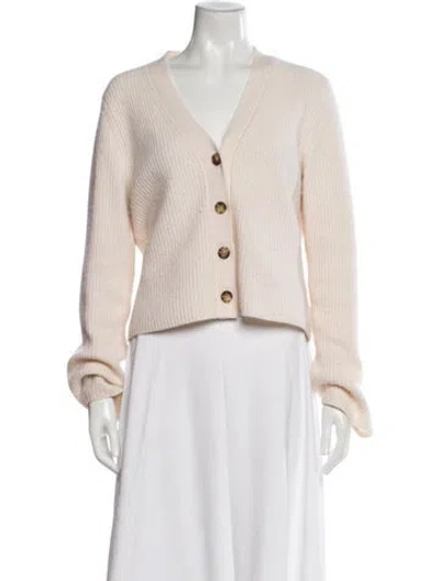 Pre-owned La Ligne Cashmere V-neck Sweater In Neutral