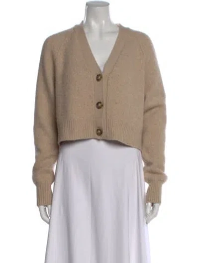 Pre-owned La Ligne Cashmere V-neck Sweater In Neutral