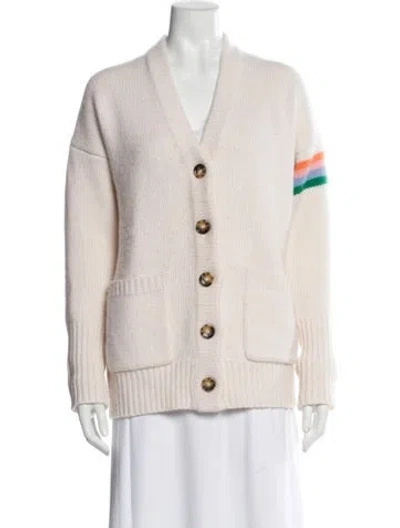 Pre-owned La Ligne Cashmere V-neck Sweater In Pink