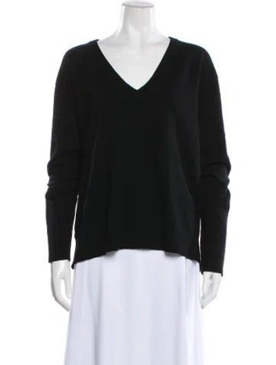 Pre-owned La Ligne Cashmere V-neck Sweater W/ Tags In Black