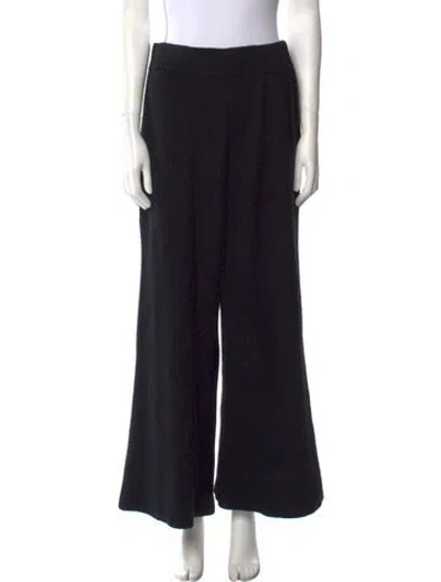 Pre-owned La Ligne Cashmere Wide Leg Pants In Black