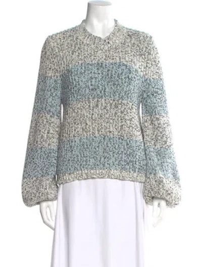 Pre-owned La Ligne Colorblock Pattern Mock Neck Sweater In Multi