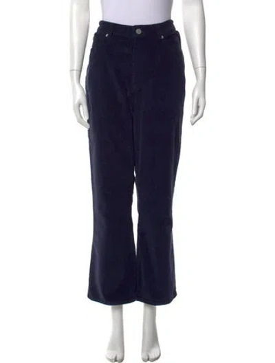 Pre-owned La Ligne Corduroy Flared Pants In Blue